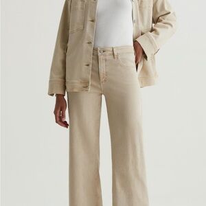 Ag Adriano Goldschmidt  Saige Wide Leg Crop-Butter yellow  Women's Flare Jeans